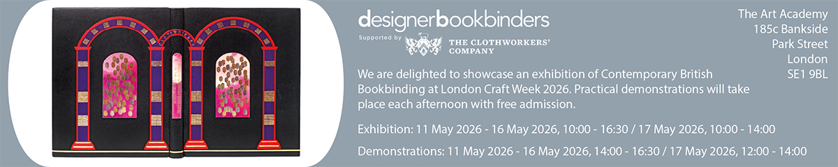 Designer Bookbinders @ London Craft Week 2026