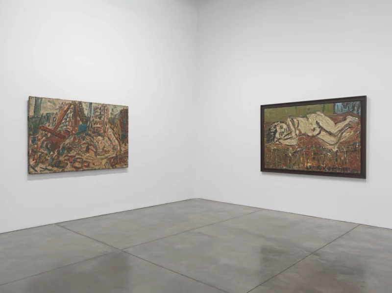 Installation shot from Leon Kossoff, @ Luhring Augustine