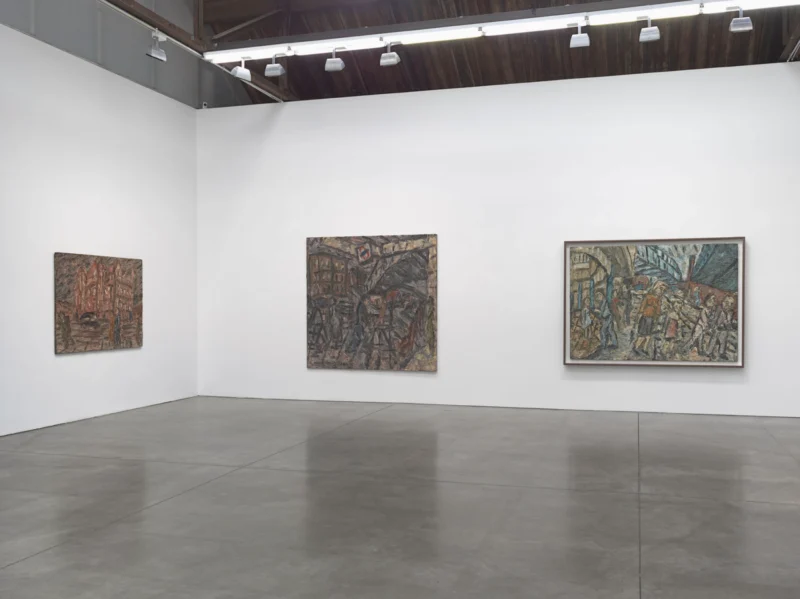 Installation shot from Leon Kossoff, @ Luhring Augustine