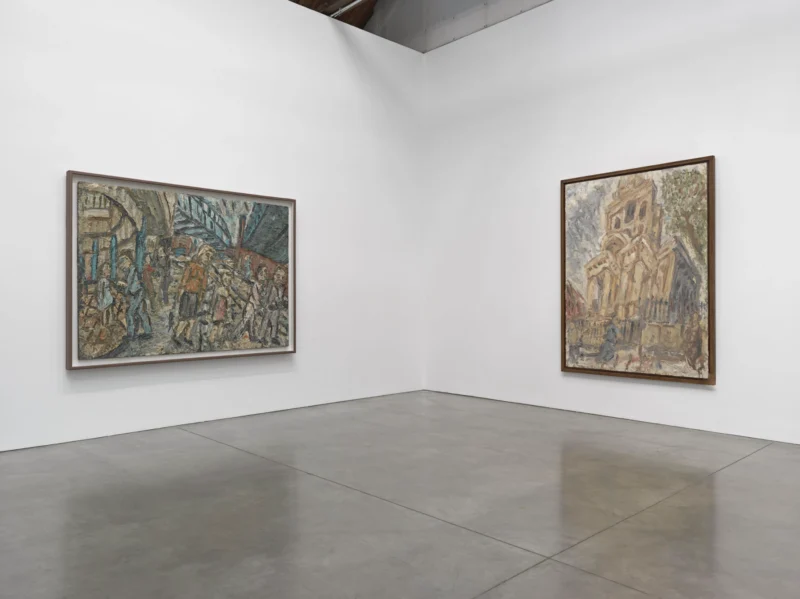Installation shot from Leon Kossoff, @ Luhring Augustine