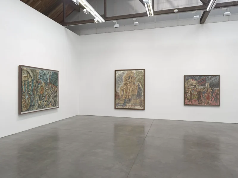Installation shot from Leon Kossoff, @ Luhring Augustine