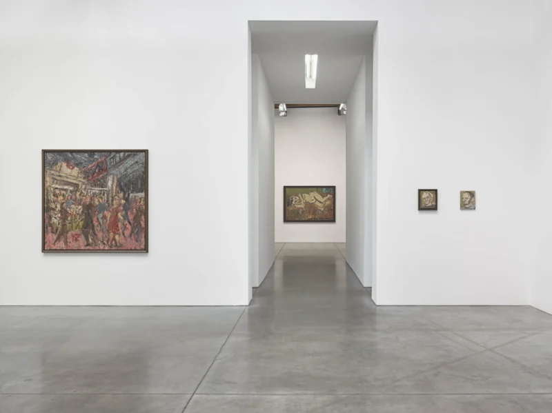 Installation shot from Leon Kossoff, @ Luhring Augustine