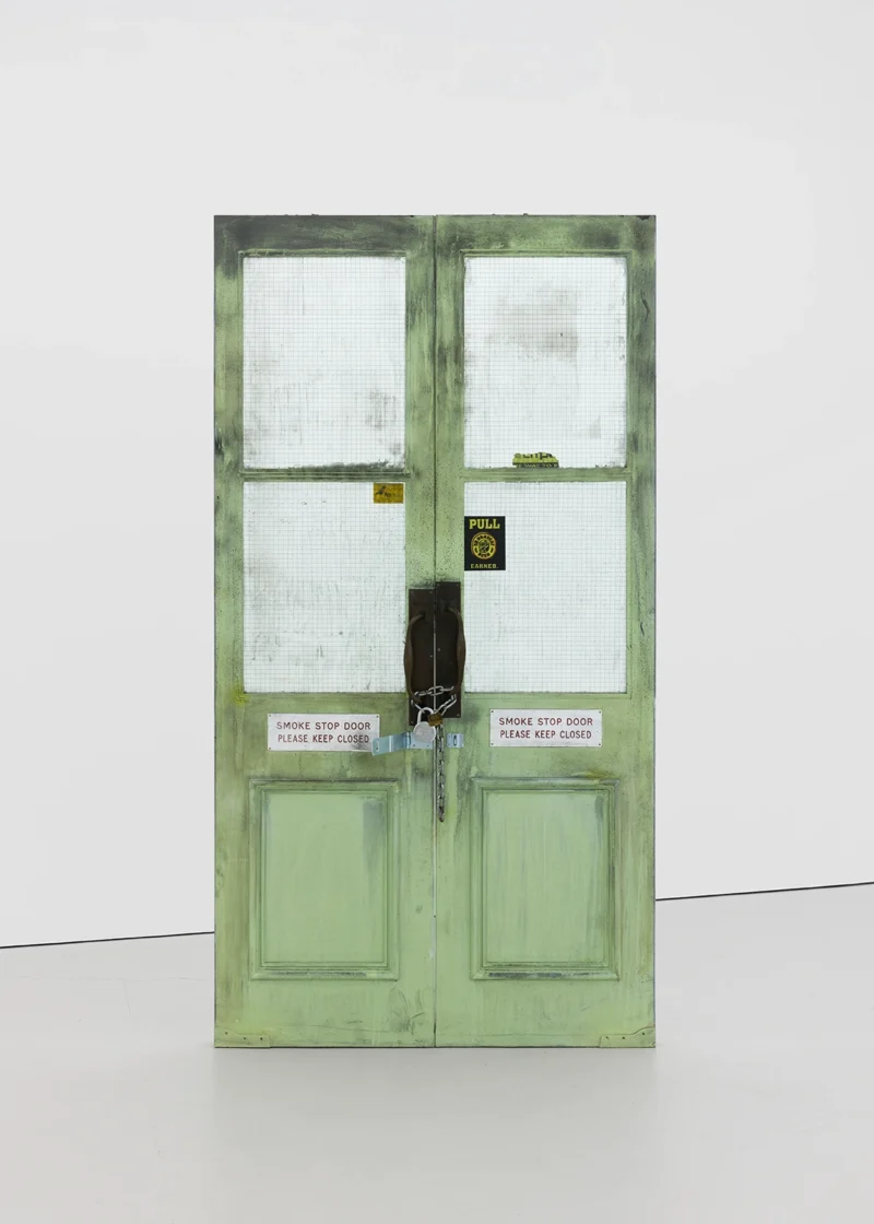 Installation shot from Fiona Connor: I haven’t arrived yet, Closed Down Clubs, @ Maureen Paley