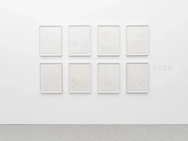 Installation shot from Benny Andrews: Migrants, @ Michael Rosenfeld Gallery