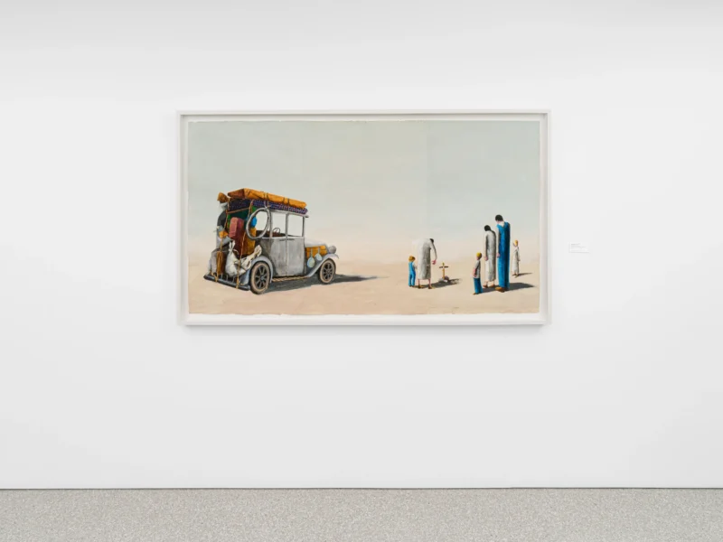 Installation shot from Benny Andrews: Migrants, @ Michael Rosenfeld Gallery