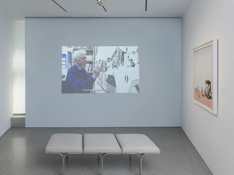 Installation shot from Benny Andrews: Migrants, @ Michael Rosenfeld Gallery