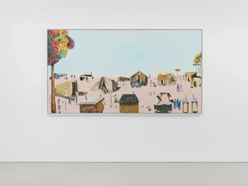 Installation shot from Benny Andrews: Migrants, @ Michael Rosenfeld Gallery
