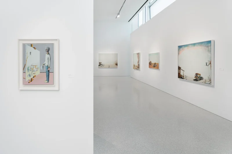 Installation shot from Benny Andrews: Migrants, @ Michael Rosenfeld Gallery