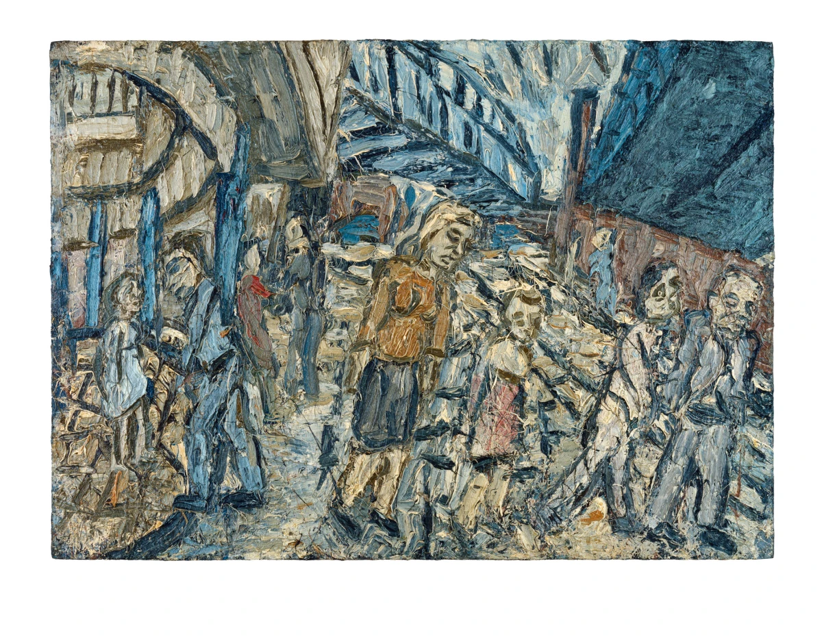 Leon Kossoff, Outside Kilburn Underground, Indian Summer: For Rosalind, 1978