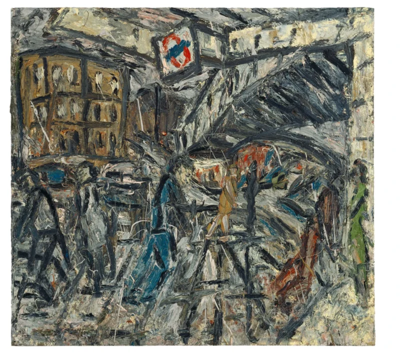 Leon Kossoff, Outside Kilburn Underground Station, November, 1984