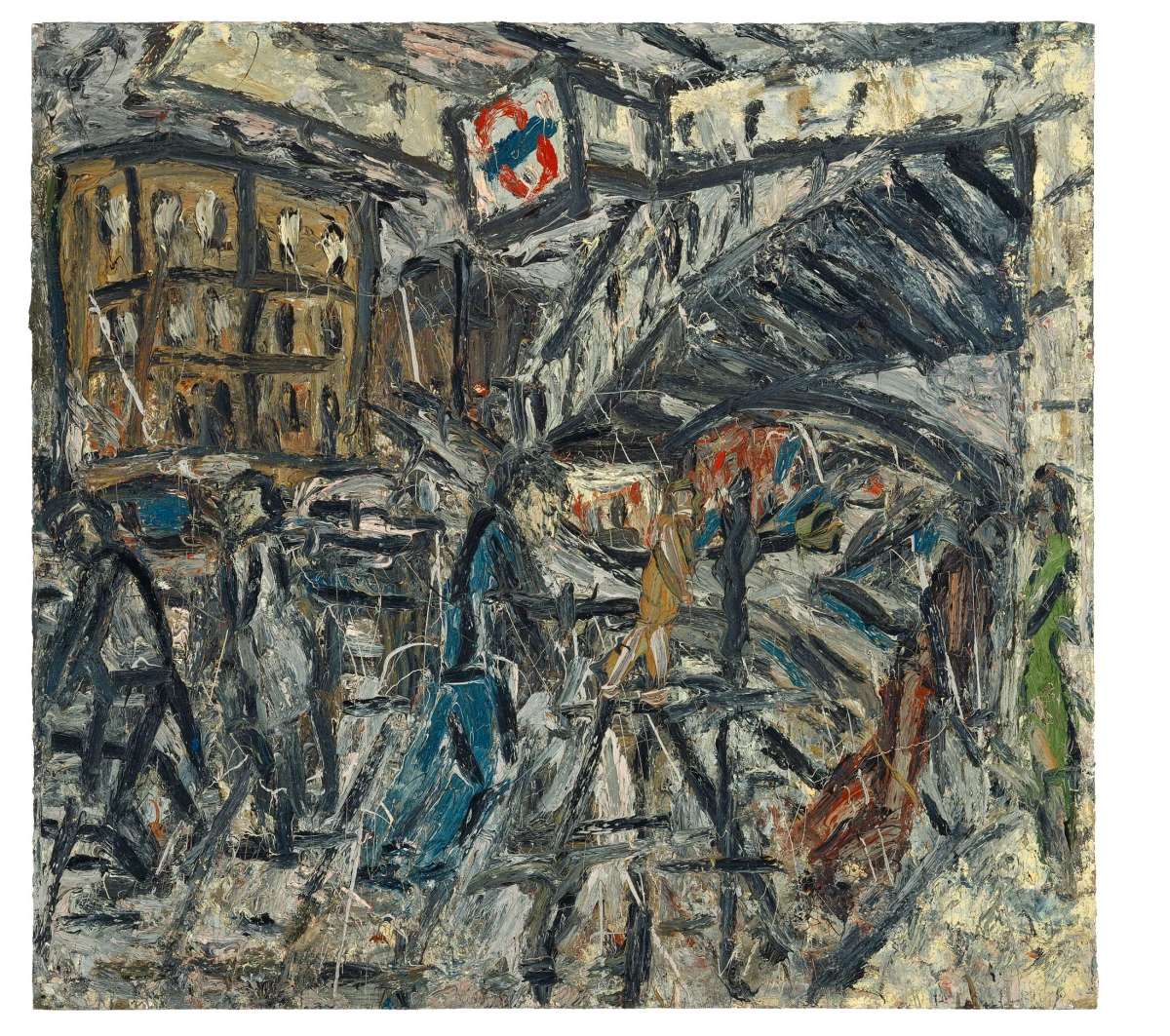 Leon Kossoff, Outside Kilburn Underground Station, November, 1984