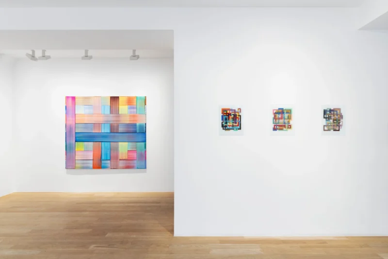 Installation shot from Bernard Frize: Les 26, @ Perrotin