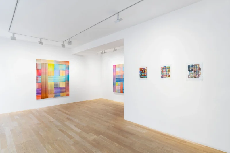 Installation shot from Bernard Frize: Les 26, @ Perrotin