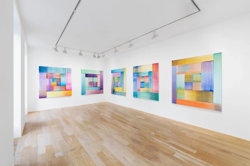 Installation shot from Bernard Frize: Les 26, @ Perrotin