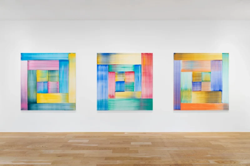 Installation shot from Bernard Frize: Les 26, @ Perrotin