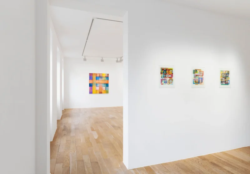 Installation shot from Bernard Frize: Les 26, @ Perrotin