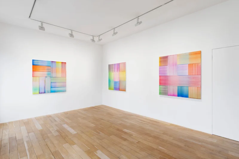 Installation shot from Bernard Frize: Les 26, @ Perrotin