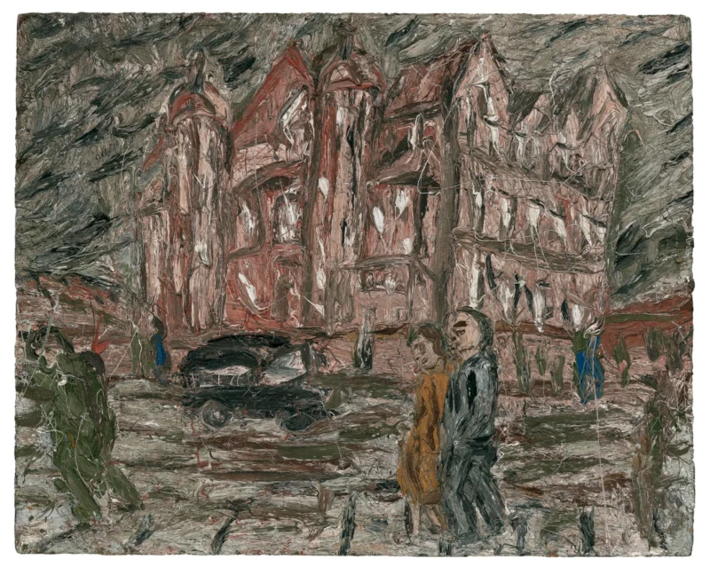 Leon Kossoff, Red Brick School Building, Winter, 1982