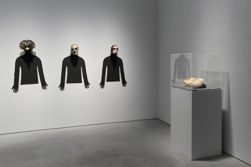 Installation shot from Instant Theatre: Rachel Rosenthal and King Moody, @ Roberts Projects