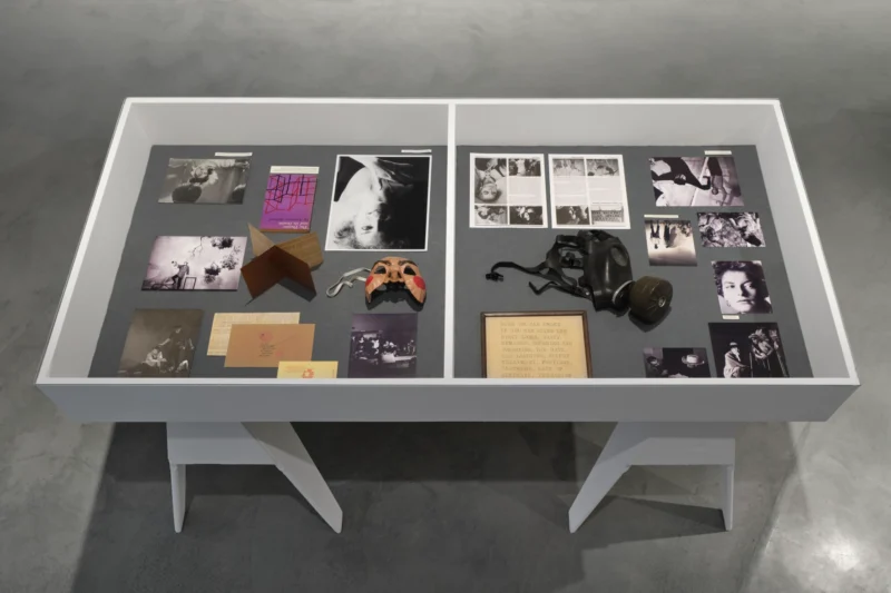 Installation shot from Instant Theatre: Rachel Rosenthal and King Moody, @ Roberts Projects