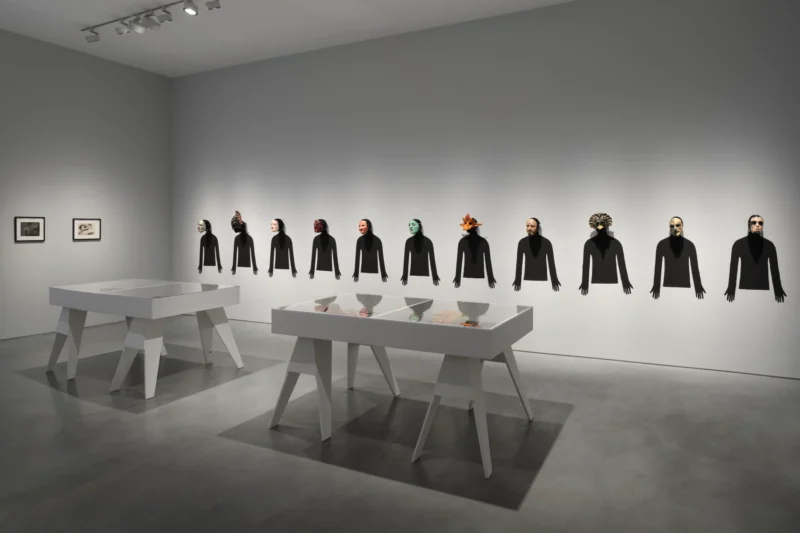 Installation shot from Instant Theatre: Rachel Rosenthal and King Moody, @ Roberts Projects