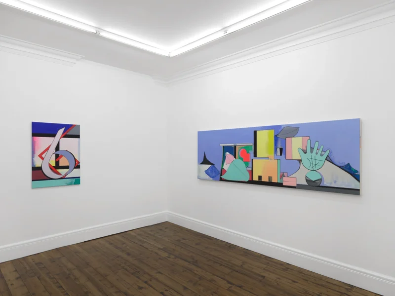 Installation shot from Thomas Scheibitz: Bright Shadows, @ Sprüth Magers