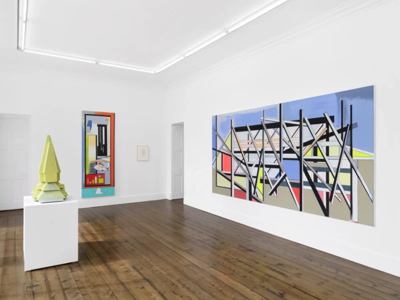 Installation shot from Thomas Scheibitz: Bright Shadows, @ Sprüth Magers