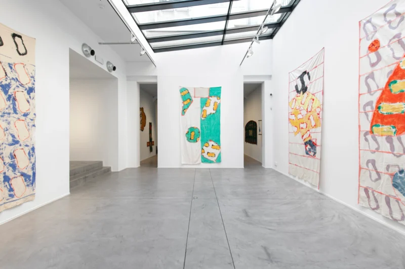 Installation shot from Claude Viallat, @ Templon