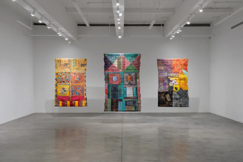 Installation shot from Pacita Abad: Door to Life, @ Tina Kim Gallery