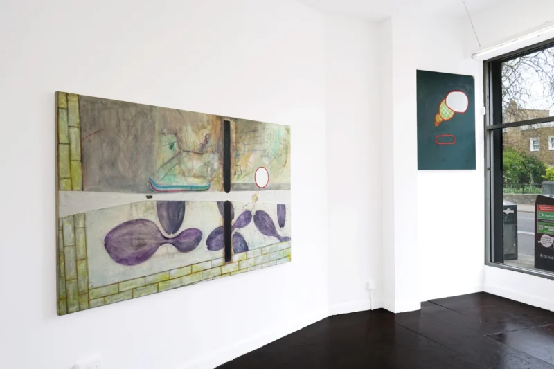 Installation shot from Ho-sa Wang: Vomit Green and Muddy Brown, @ Twilight Contemporary