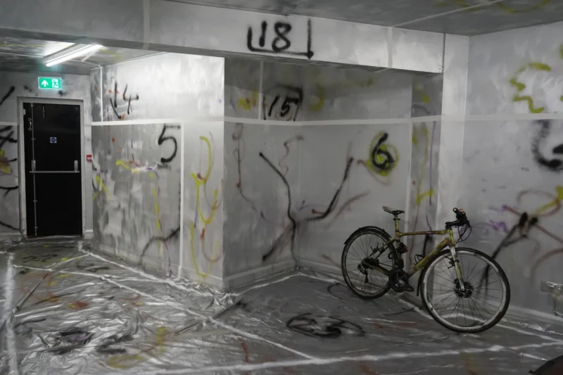 Installation shot from Ho-sa Wang: Vomit Green and Muddy Brown, @ Twilight Contemporary