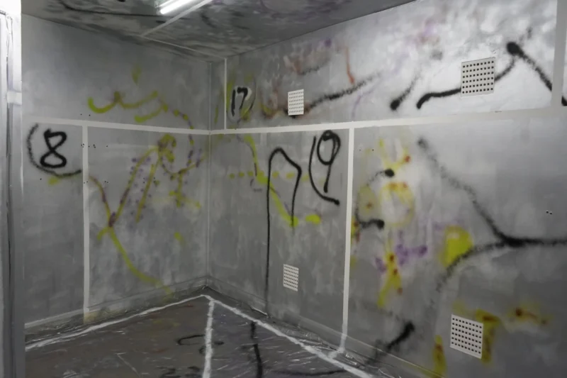 Installation shot from Ho-sa Wang: Vomit Green and Muddy Brown, @ Twilight Contemporary