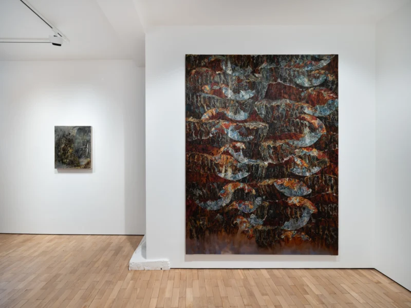 Installation shot from Thérèse Oulton: Holding Patterns, @ Vardaxoglou Gallery