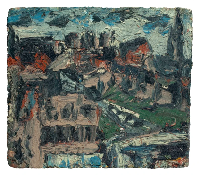 Leon Kossoff, View of Hackney with the German Hospital, 1972