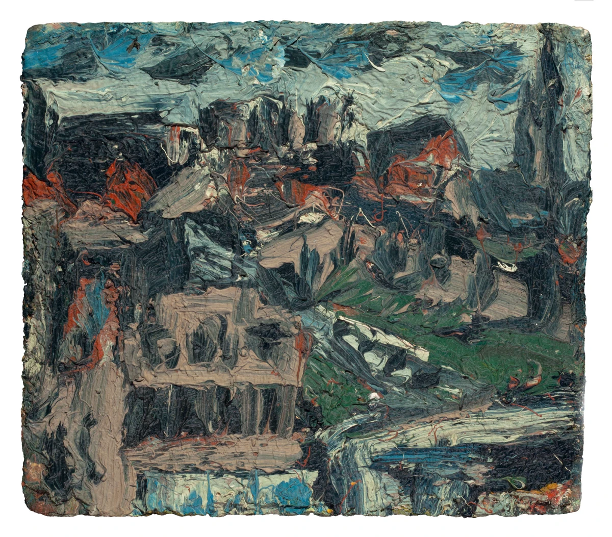 Leon Kossoff, View of Hackney with the German Hospital, 1972