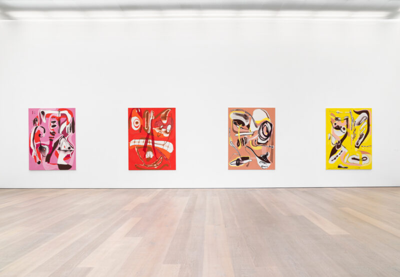 Installation shot from Jana Schröder: Und die sieben Bilder, @ Galerie Bärbel Grässlin