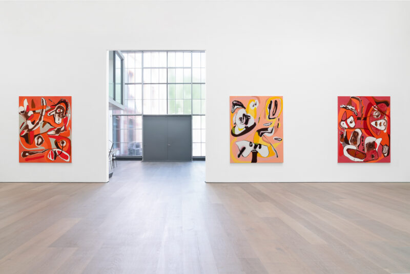 Installation shot from Jana Schröder: Und die sieben Bilder, @ Galerie Bärbel Grässlin