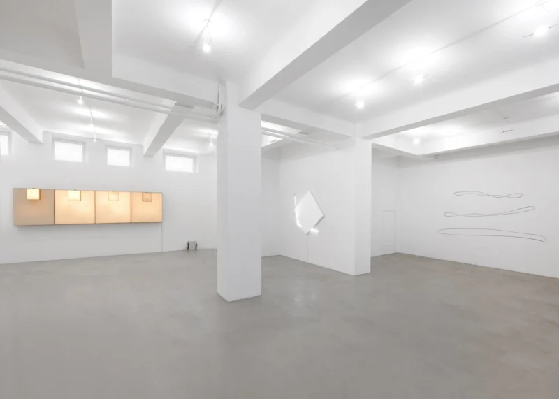 Installation shot from François Morellet | Gianni Colombo, @ A arte Invernizzi