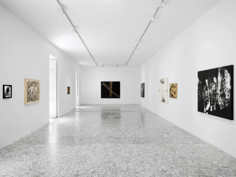 Installation shot from Adam Pendleton + Antoni Tàpies, @ Alfonso Artiaco