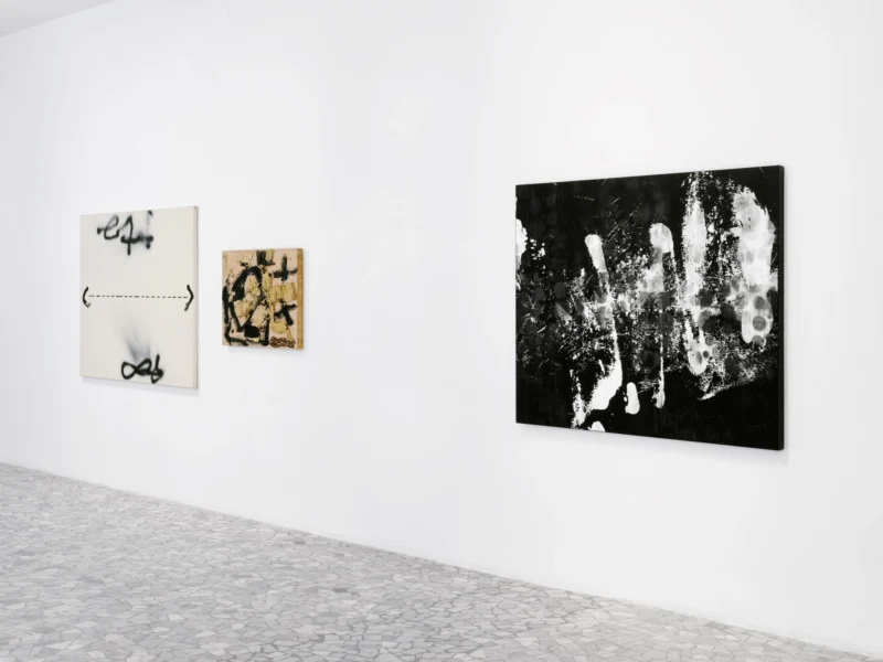 Installation shot from Adam Pendleton + Antoni Tàpies, @ Alfonso Artiaco