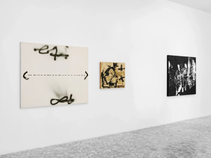 Installation shot from Adam Pendleton + Antoni Tàpies, @ Alfonso Artiaco