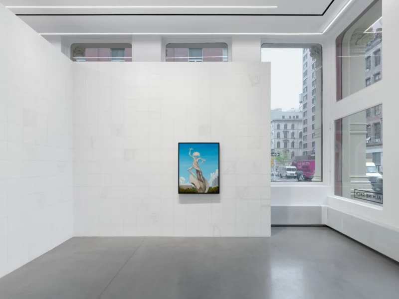 Installation shot from Alejandro Cardenas: ARACHNE, @ Almine Rech