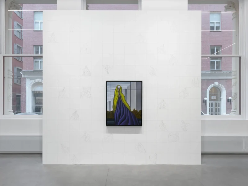 Installation shot from Alejandro Cardenas: ARACHNE, @ Almine Rech
