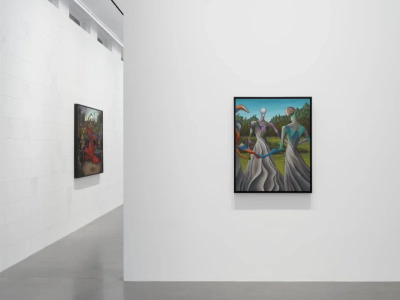 Installation shot from Alejandro Cardenas: ARACHNE, @ Almine Rech