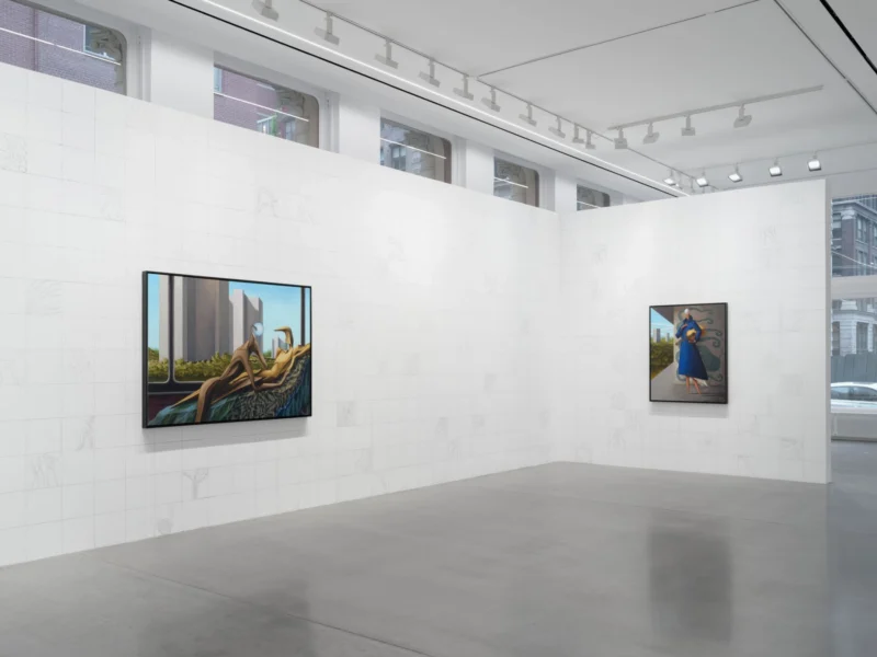 Installation shot from Alejandro Cardenas: ARACHNE, @ Almine Rech