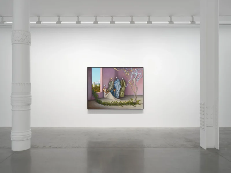 Installation shot from Alejandro Cardenas: ARACHNE, @ Almine Rech