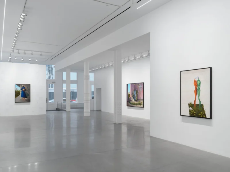 Installation shot from Alejandro Cardenas: ARACHNE, @ Almine Rech