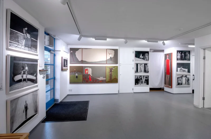 Installation shot from Richard Kenton Webb: Passion Drawings & English Iconoclasm, @ Benjamin Rhodes Arts
