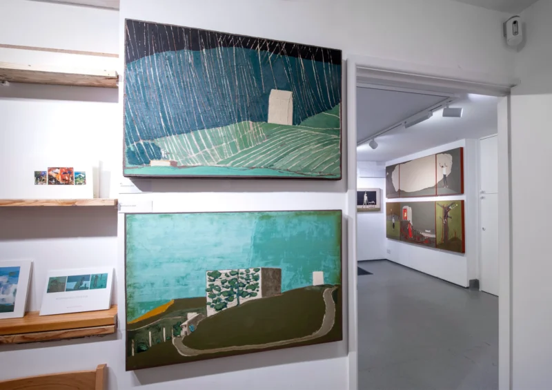 Installation shot from Richard Kenton Webb: Passion Drawings & English Iconoclasm, @ Benjamin Rhodes Arts