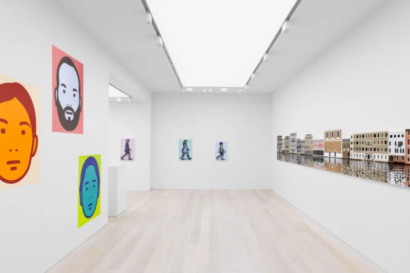 Installation shot from Julian Opie, @ Cristea Roberts Gallery